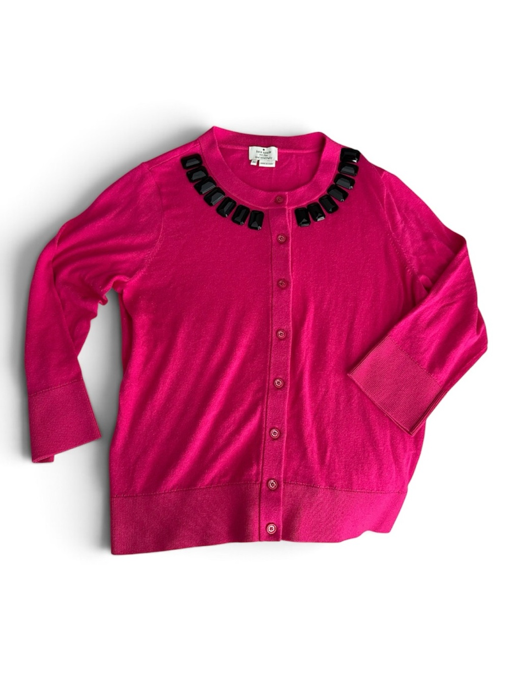 Hot Pink Kate Spade Medium Beaded Cardigan So Chic